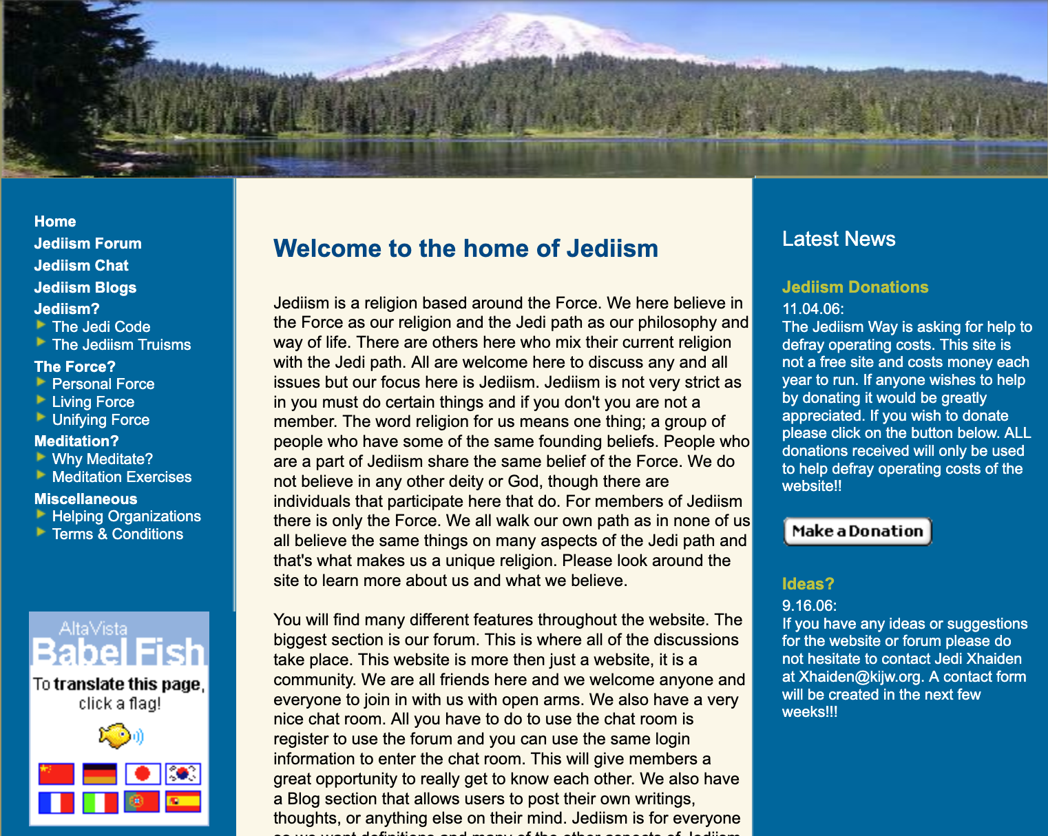The first version of The Jediism Way